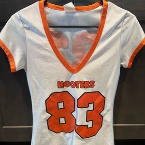 Hooters football jersey and shorts